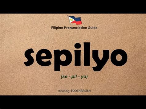 SEPILYO (Tagalog).